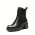 DAMEN SCHWARZE PU-ÜBERZUG KNÖCHELSTIEFEL – FÜR ELEGANTEN WINTERTREND